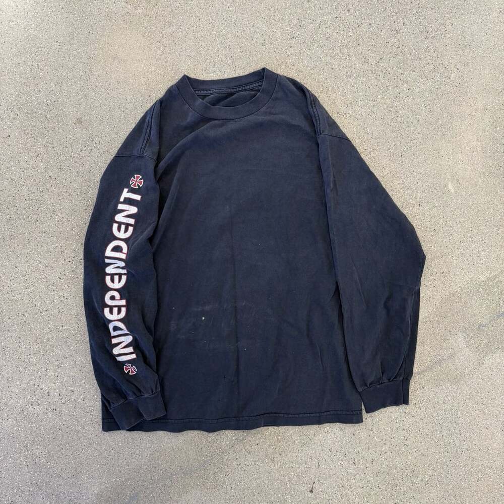 Independent Trading Co. Long Sleeve Shirt Black Size Medium